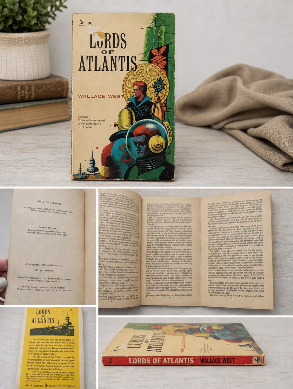 Vintage 1963 Lords of Atlantis by Wallace West – Airmont Science Fiction PB